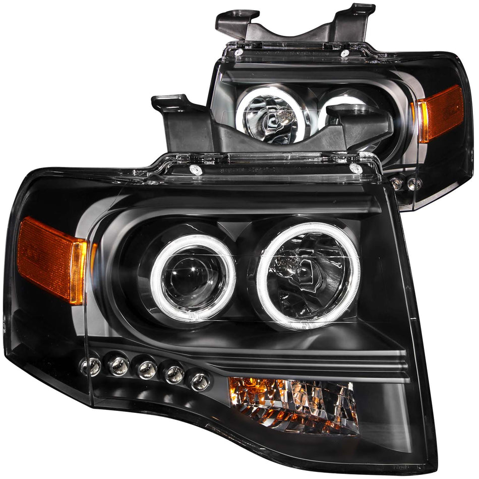 Projector Headlight Set w/Halo For 2007-2014 Ford Expedition 111113