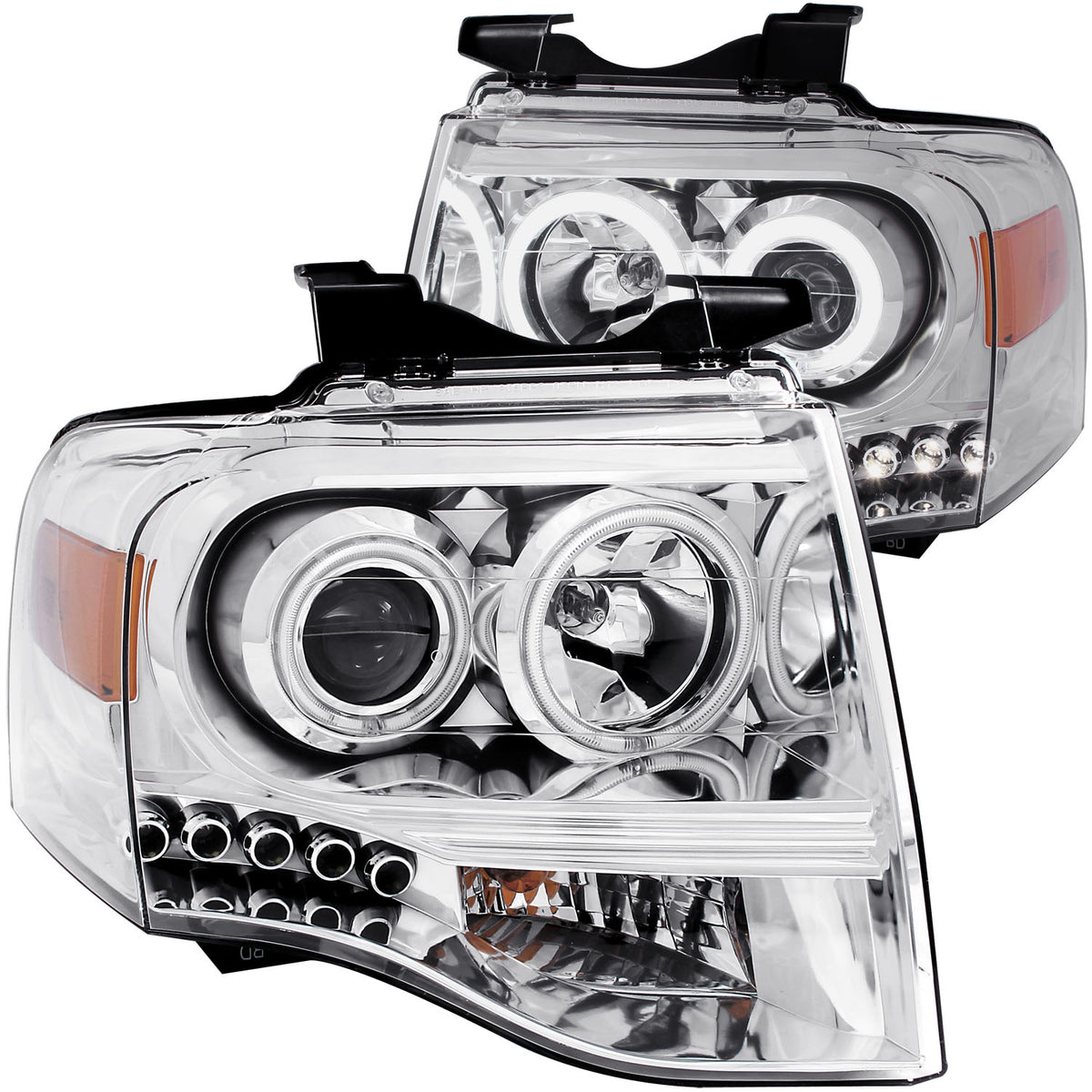 Projector Headlight Set w/Halo For 2007-2014 Ford Expedition 111114