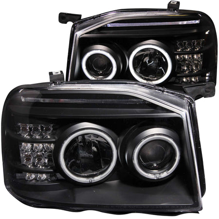 Projector Headlight Set w/Halo For 2001-2004 Nissan Frontier 111172