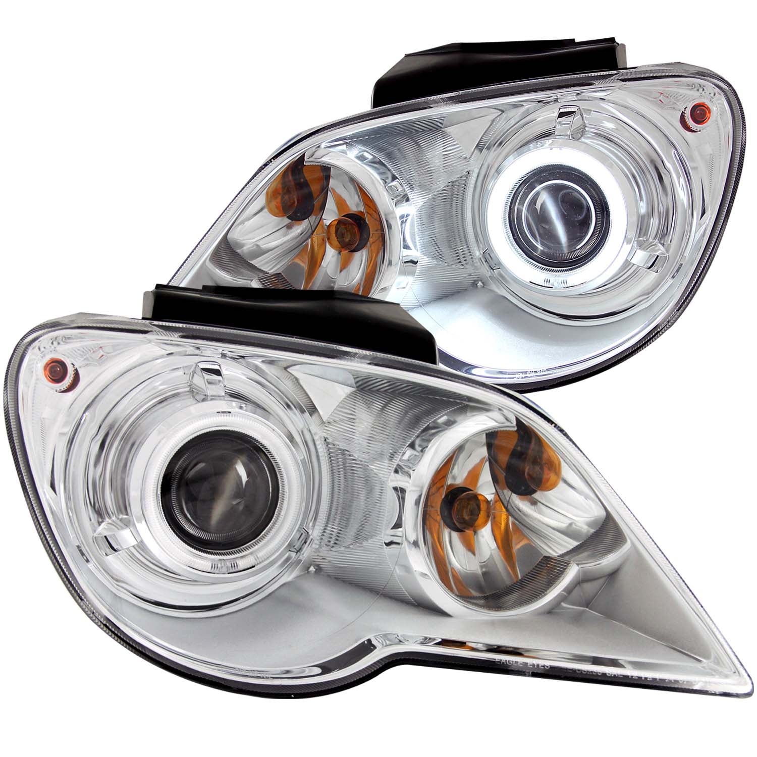 Projector Headlight Set w/Halo For 2007-2008 Chrysler Pacifica 111185