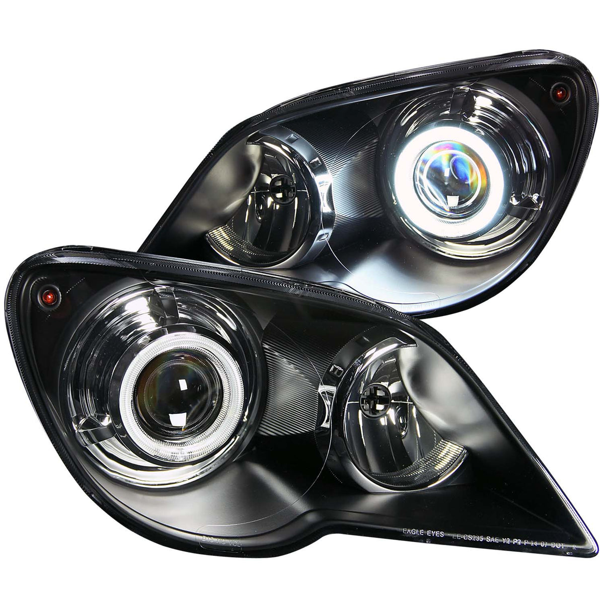 Projector Headlight Set w/Halo For 2007-2008 Chrysler Pacifica 111186