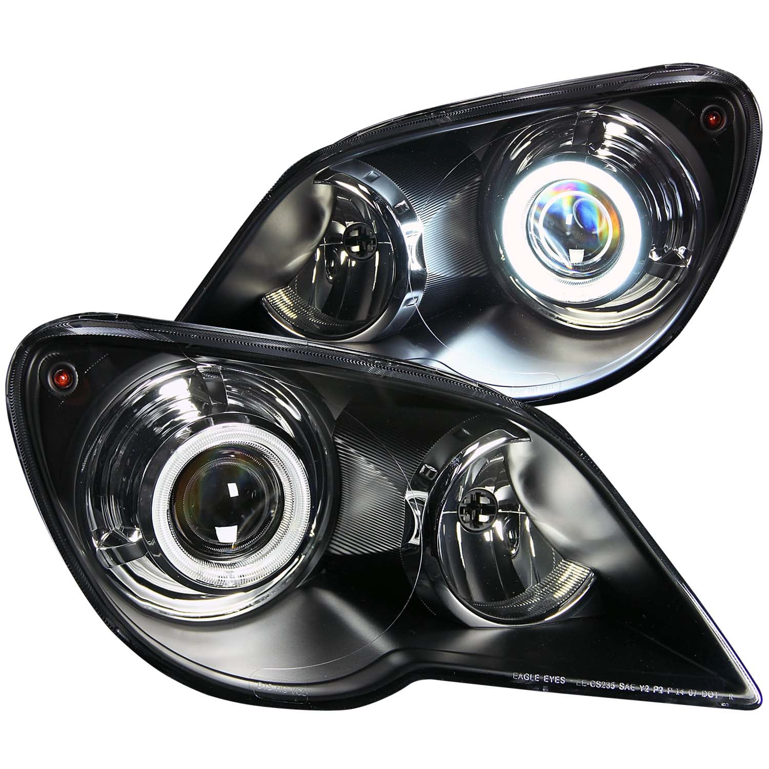 Projector Headlight Set w/Halo For 2007-2008 Chrysler Pacifica 111186