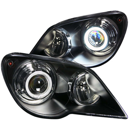 Projector Headlight Set w/Halo For 2007-2008 Chrysler Pacifica 111186
