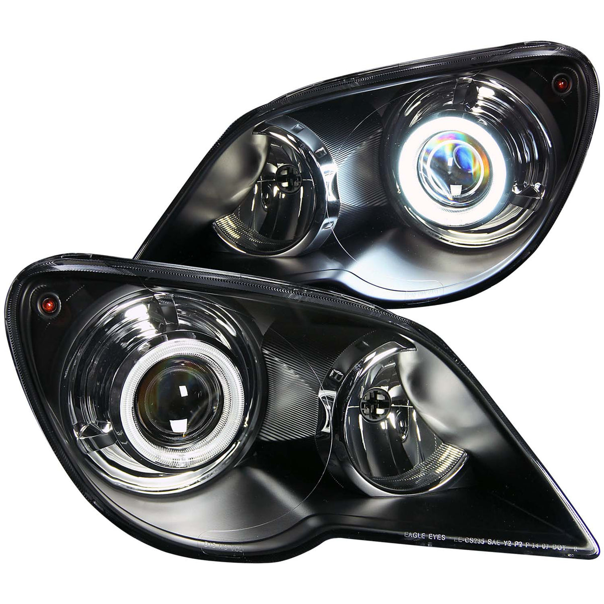 Projector Headlight Set w/Halo For 2007-2008 Chrysler Pacifica 111188