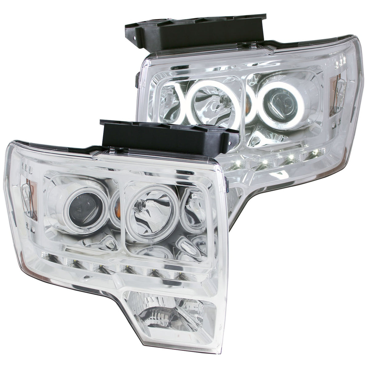 Projector Headlight Set w/Halo For 2009-2014 Ford F-150 111297