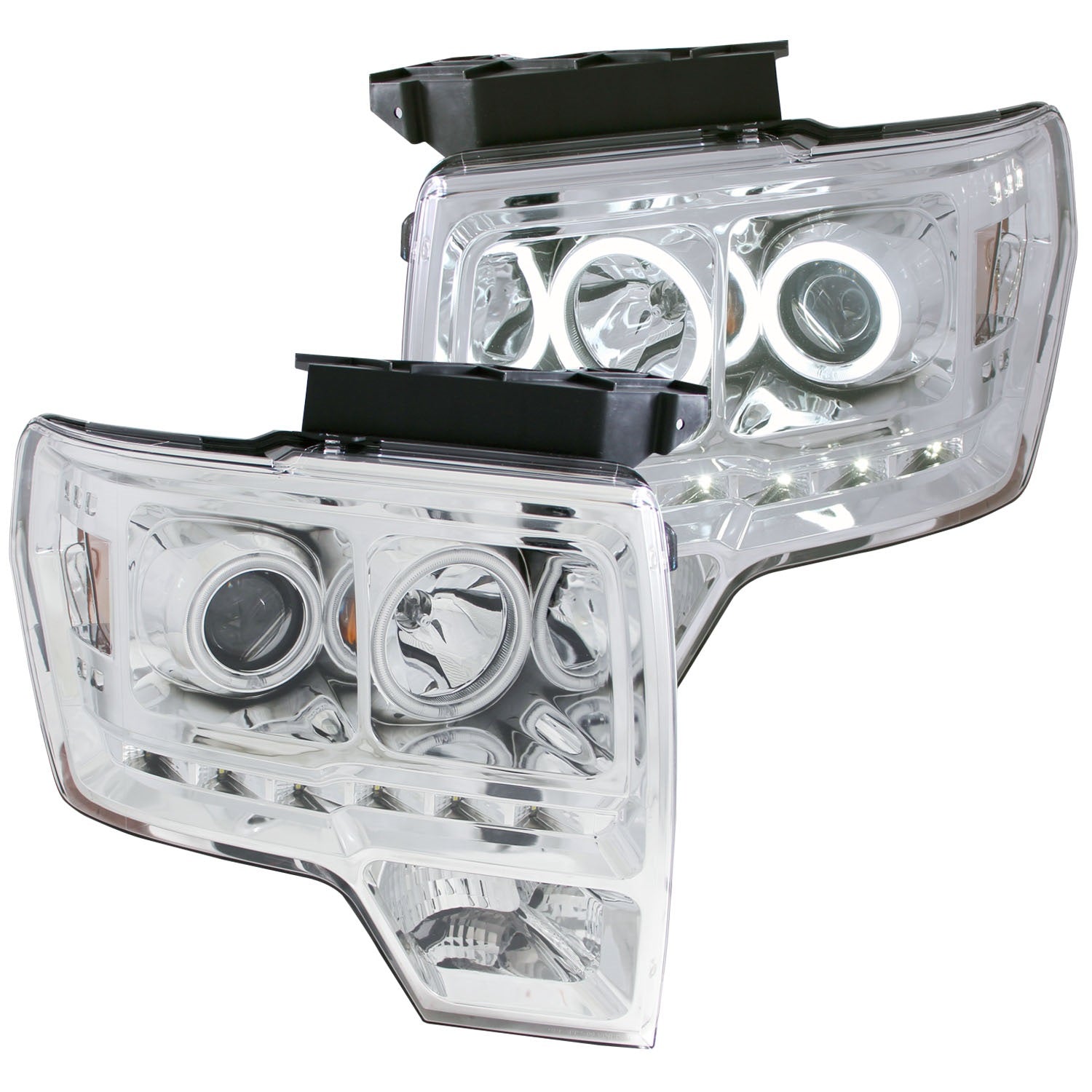Projector Headlight Set w/Halo For 2009-2014 Ford F-150 111297