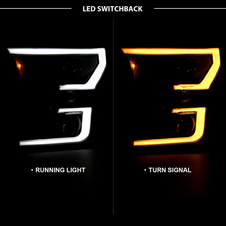 Projector Headlight Set For 2015-2017 Ford F-150 111357