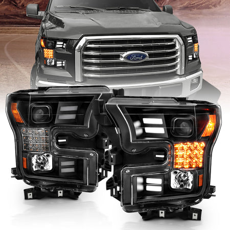 ANZO USA Projector Headlights For 2015-2017 Ford F-150 111408