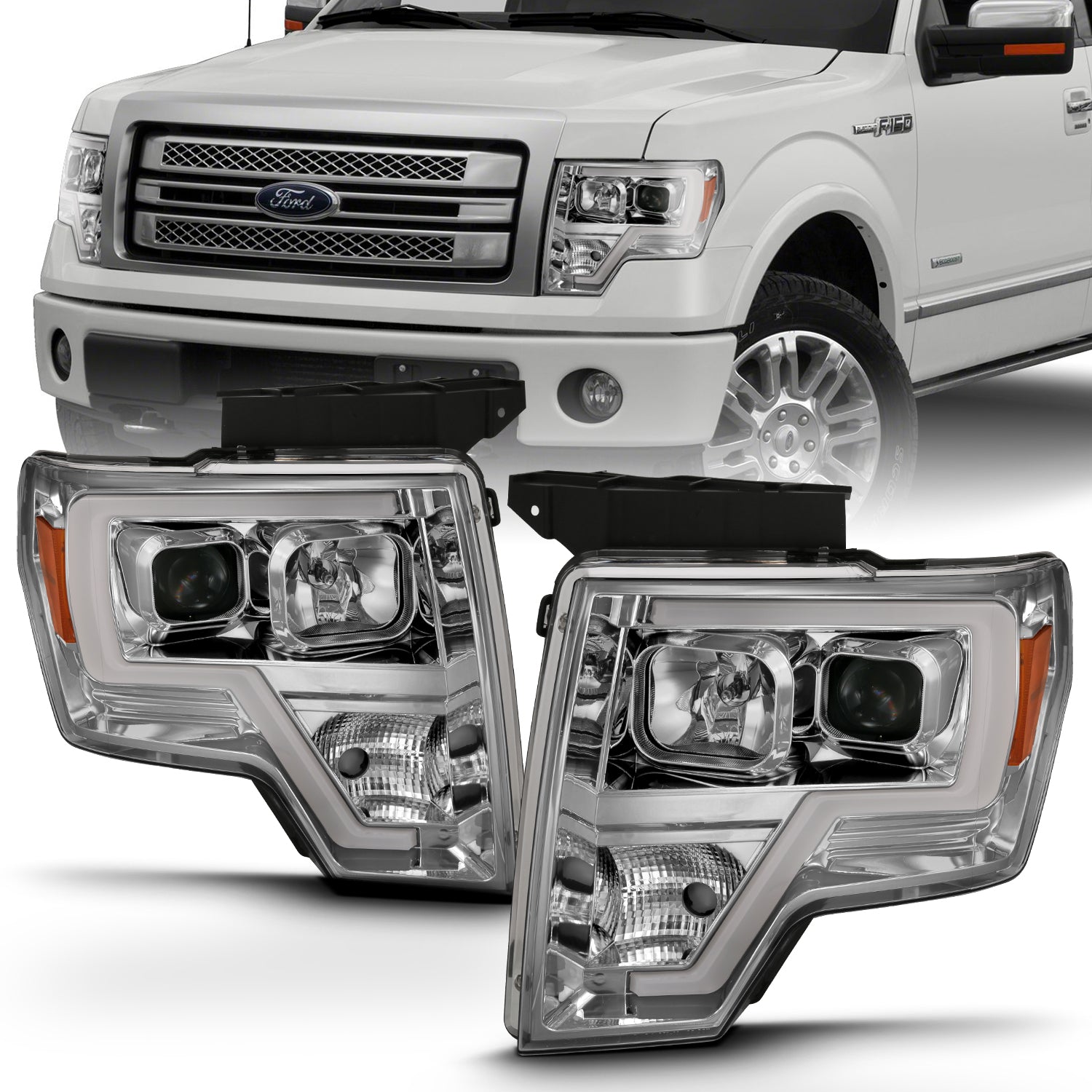 Projector Headlights For 2009-2014 Ford F-150 111444