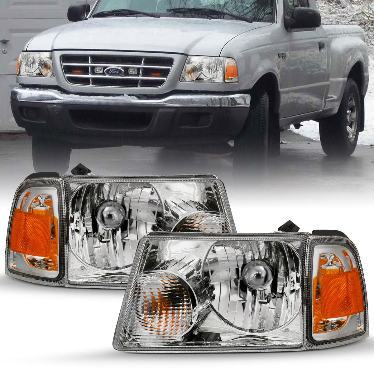 Crystal Headlight For 2001-2011 Ford Ranger 111484