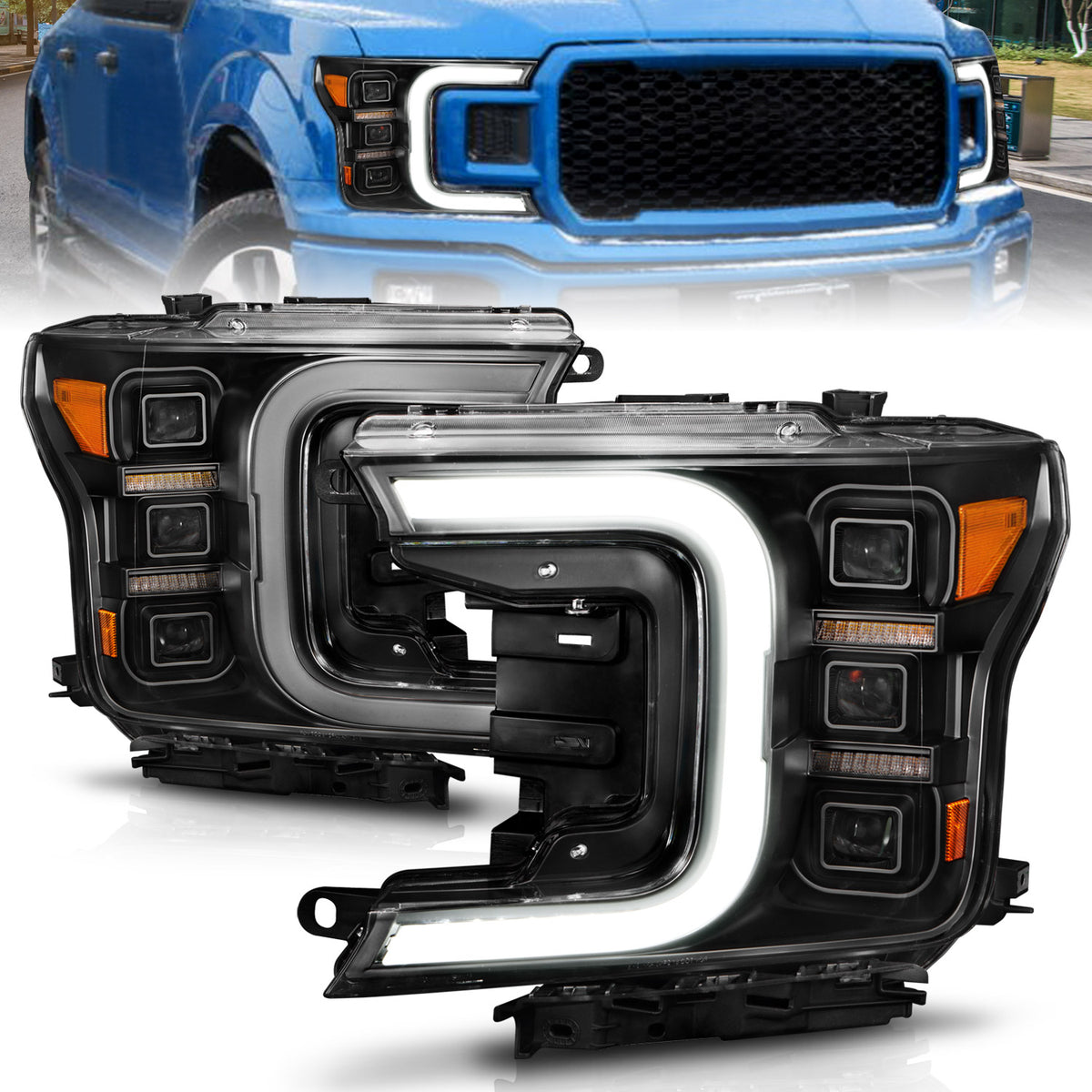 LED Projector Headlight For 2018-2020 Ford F-150 111519