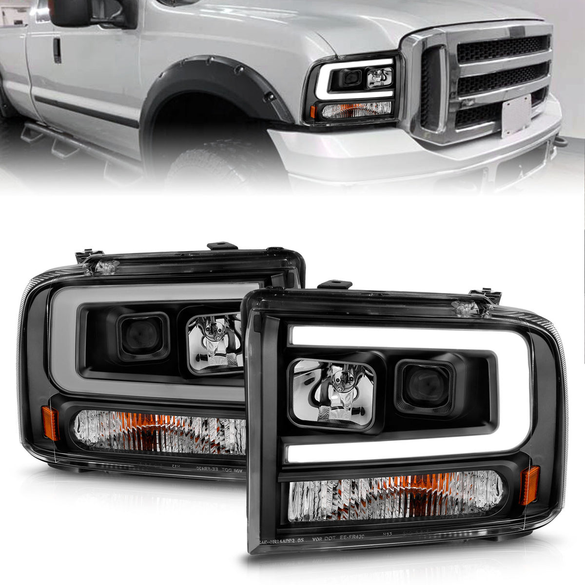 Projector Headlight For 2005-2007 Ford F-550 Super Duty 111551