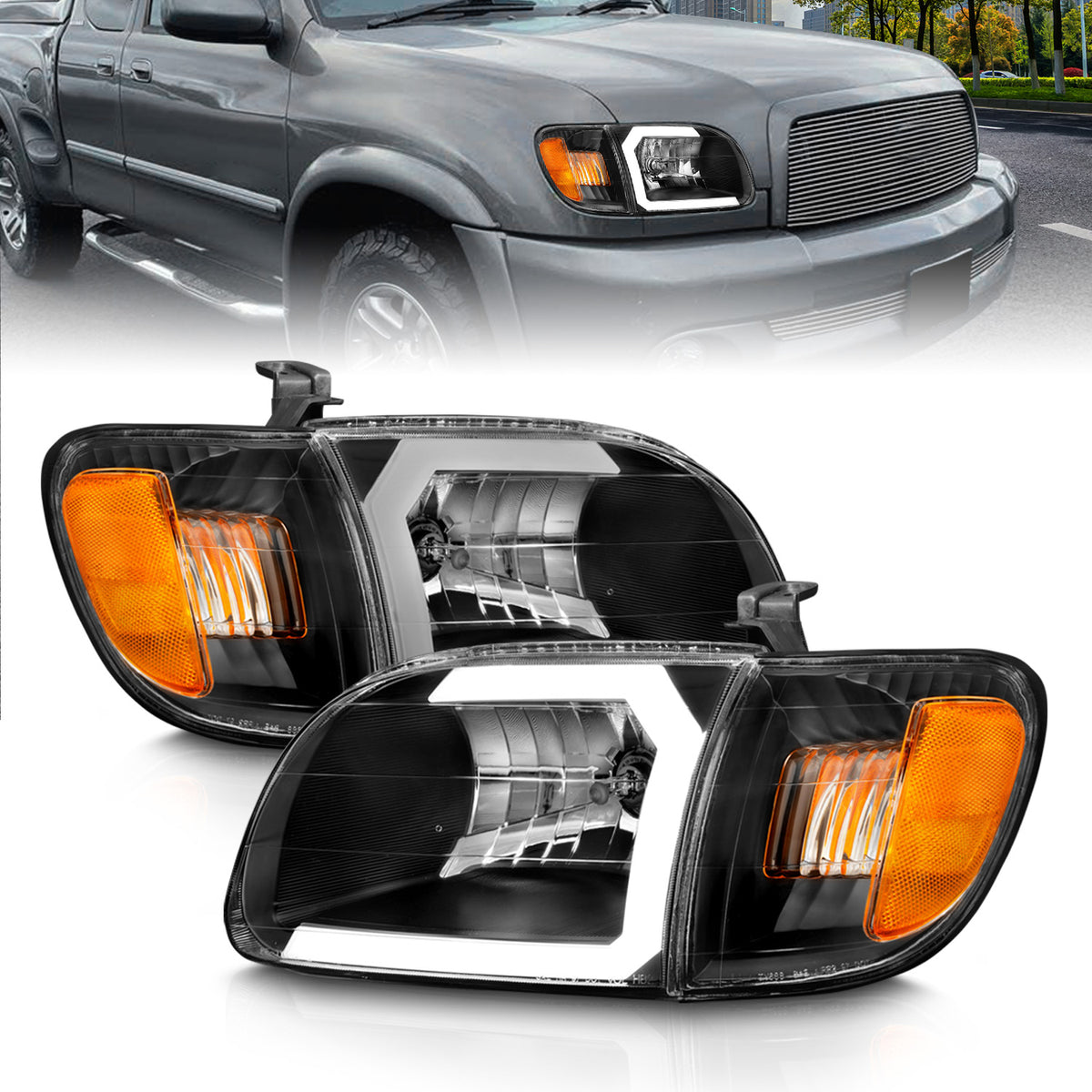 Crystal Headlight For 2000-2004 Toyota Tundra 111579