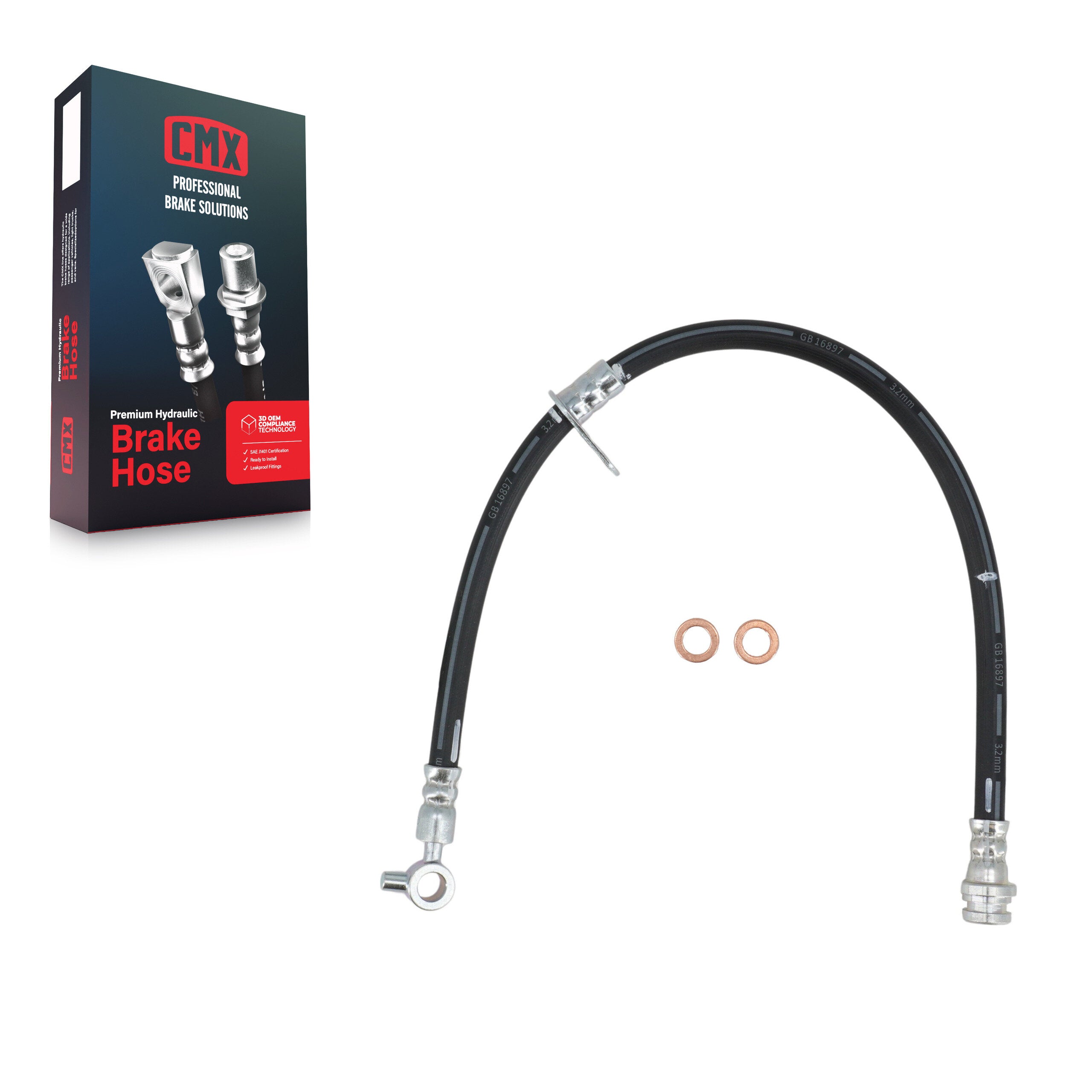 Rear Brake Hydraulic Hose 12-H621027 For 2007-2010 Ford Edge Lincoln MKX