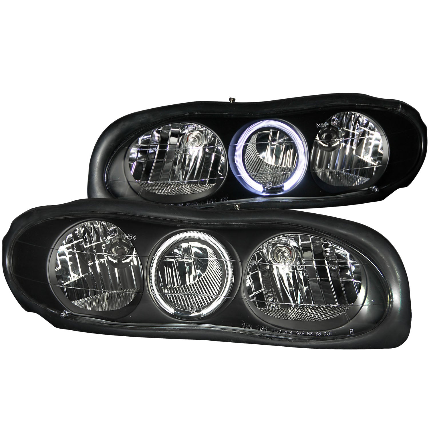 Crystal Headlight Set w/Halo For 1998-2002 Chevrolet Camaro 121024