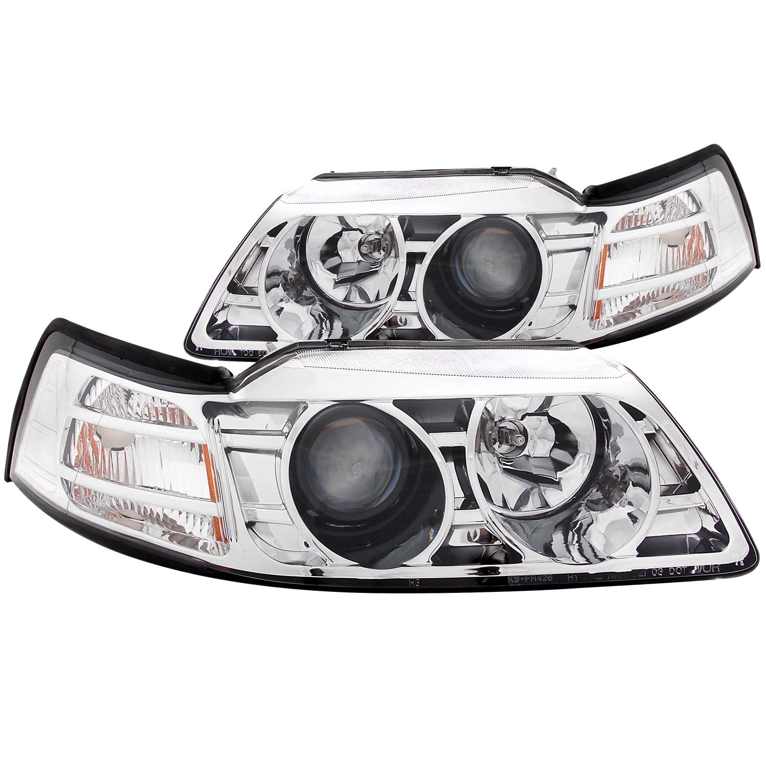 Projector Headlight Set For 1999-2004 Ford Mustang 121043
