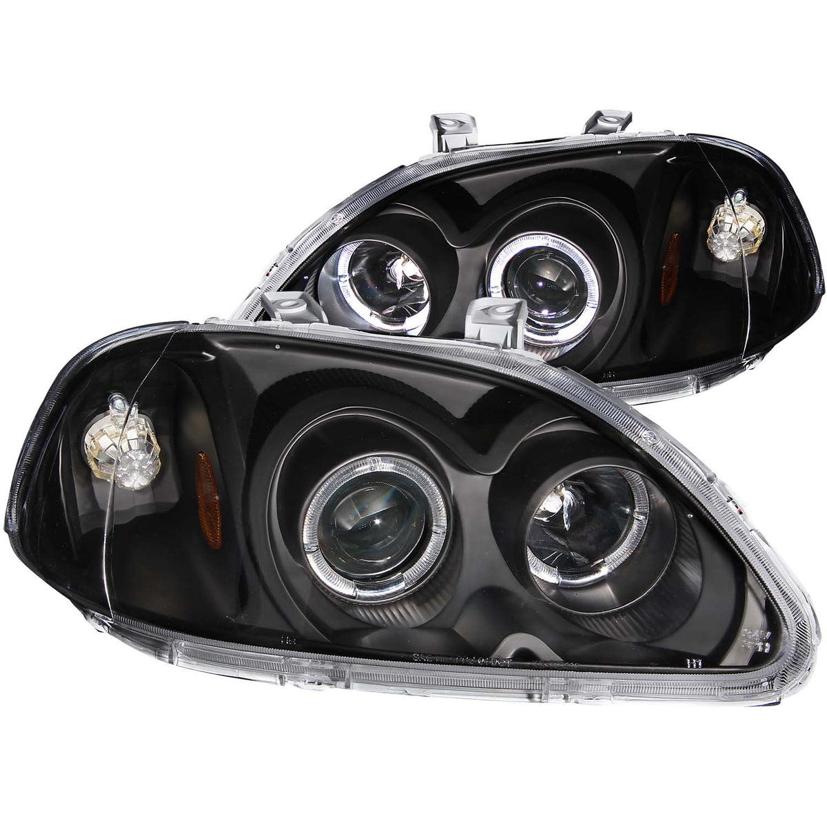 Projector Headlight Set w/Halo For 1996-1998 Honda Civic 121068