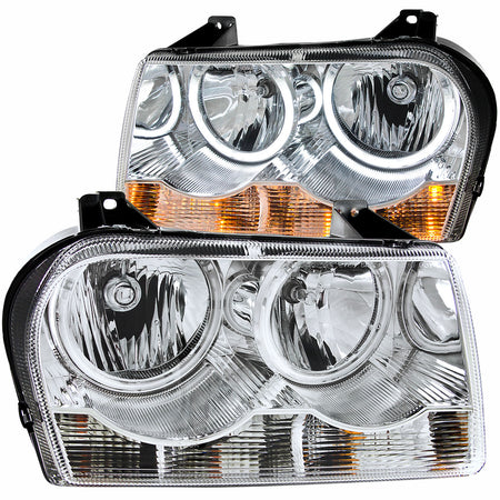 Crystal Headlight Set w/Halo For 2005-2010 Chrysler 300 121137