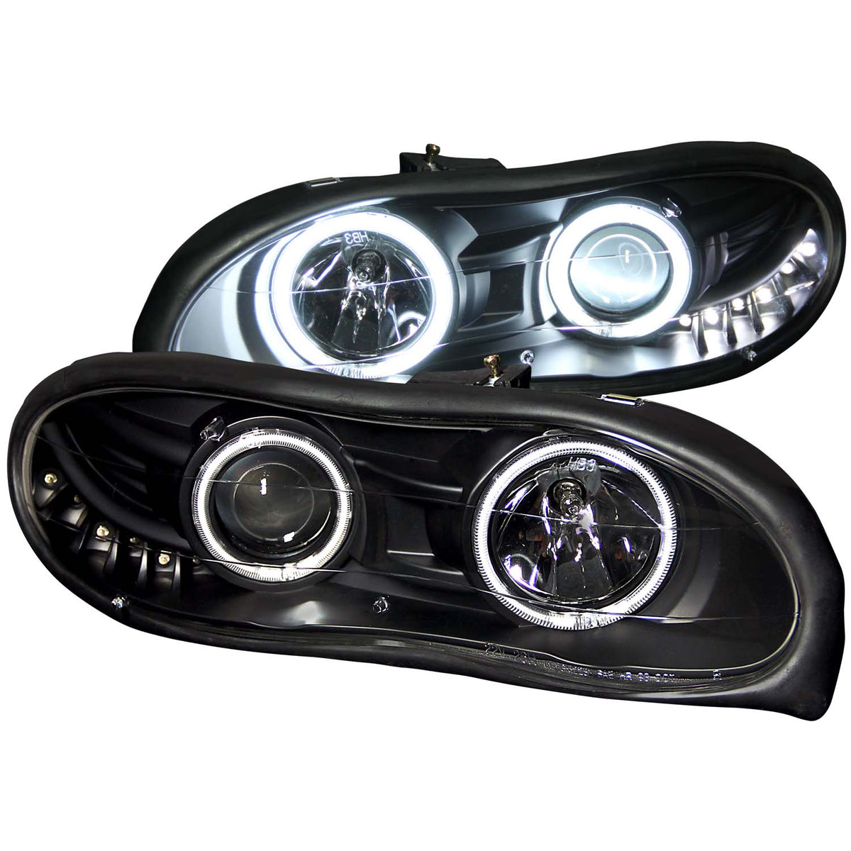 Projector Headlight Set w/Halo For 1998-2002 Chevrolet Camaro 121160