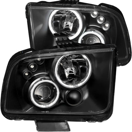 Projector Headlight Set w/Halo For 2005-2009 Ford Mustang 121166