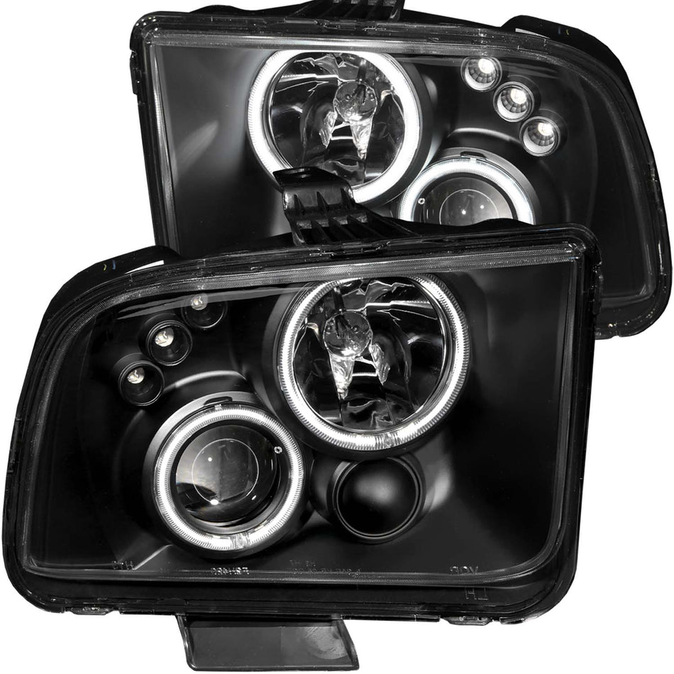 Projector Headlight Set w/Halo For 2005-2009 Ford Mustang 121166