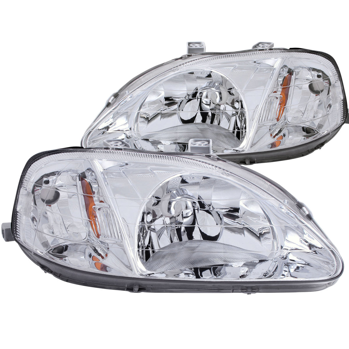 Crystal Headlight Set For 1999-2000 Honda Civic 121179