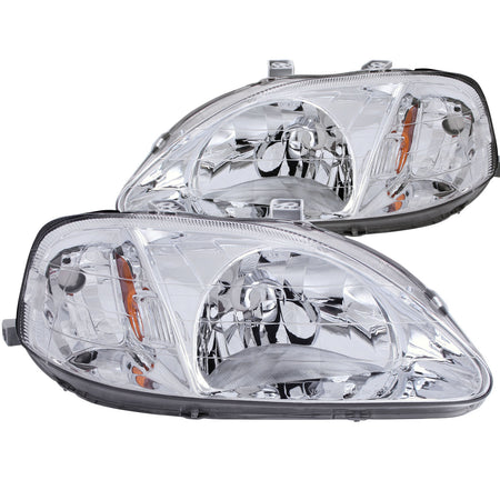 Crystal Headlight Set For 1999-2000 Honda Civic 121179