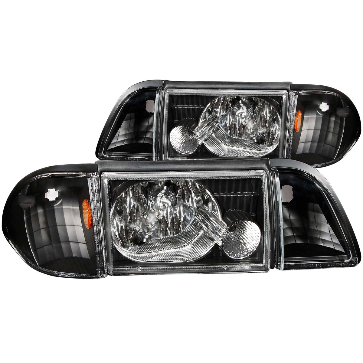 Crystal Headlight Set For 1987-1993 Ford Mustang 121192