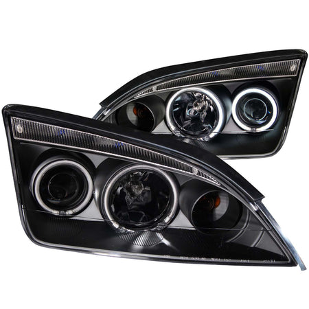 Projector Headlight Set w/Halo For 2005-2006 Ford Focus 121198