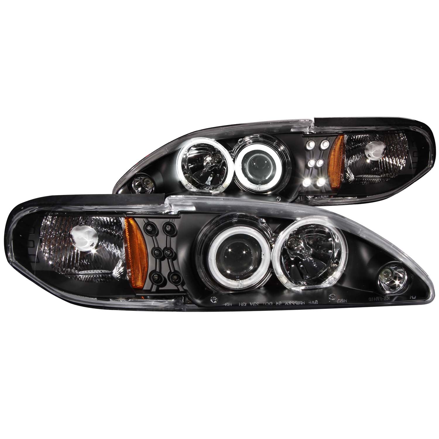 Projector Headlight Set w/Halo For 1994-1998 Ford Mustang 121204