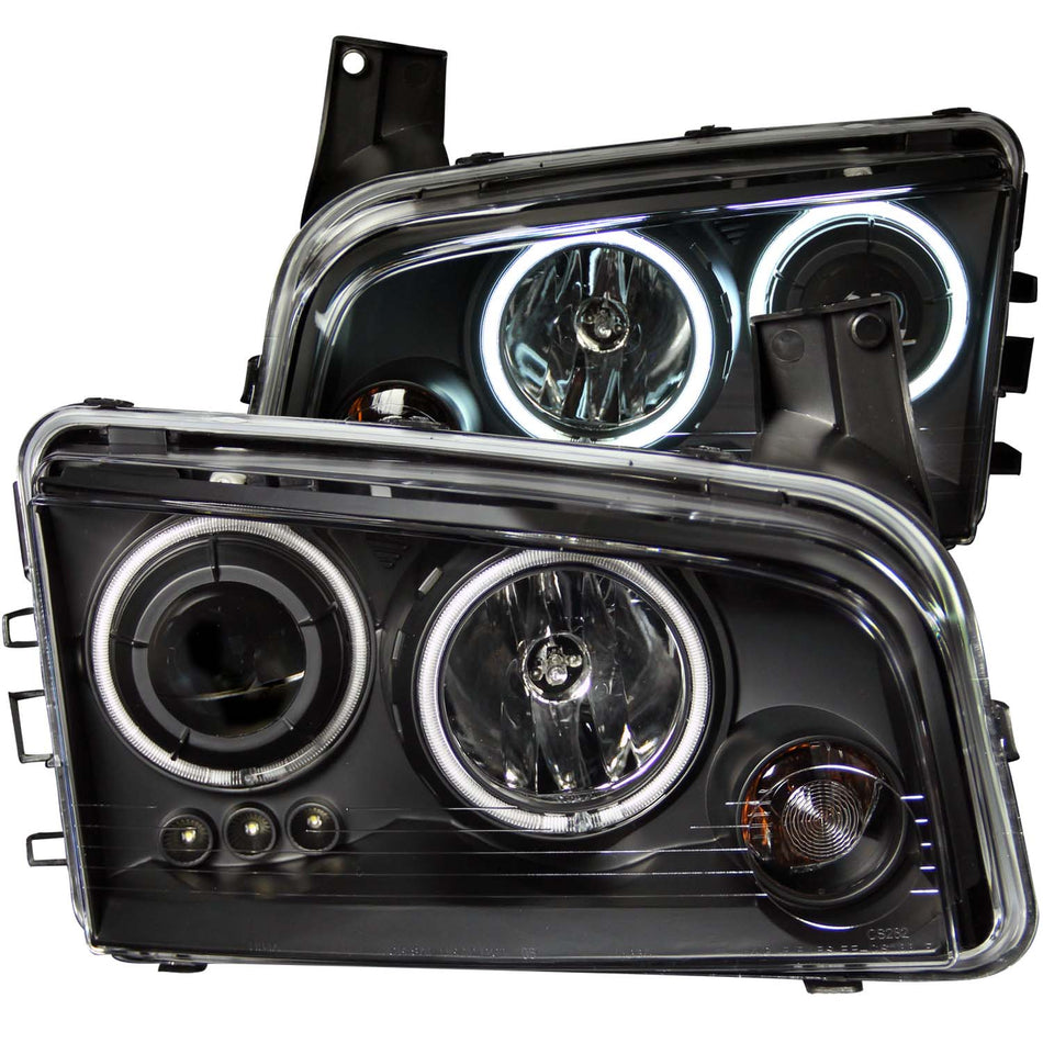 Projector Headlight Set w/Halo For 2006-2010 Dodge Charger 121218