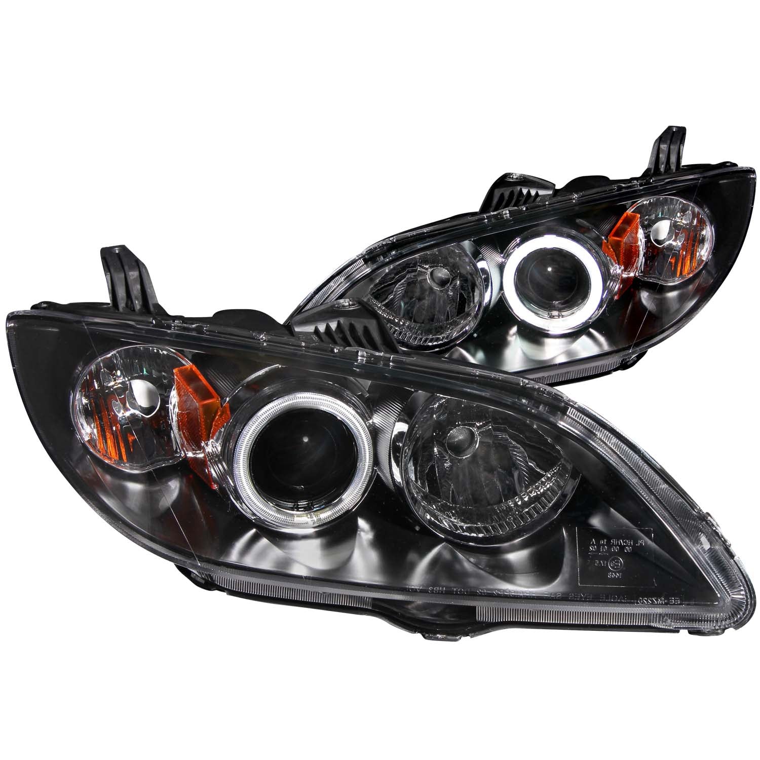 Projector Headlight Set w/Halo For 2004-2008 Mazda 3 121228
