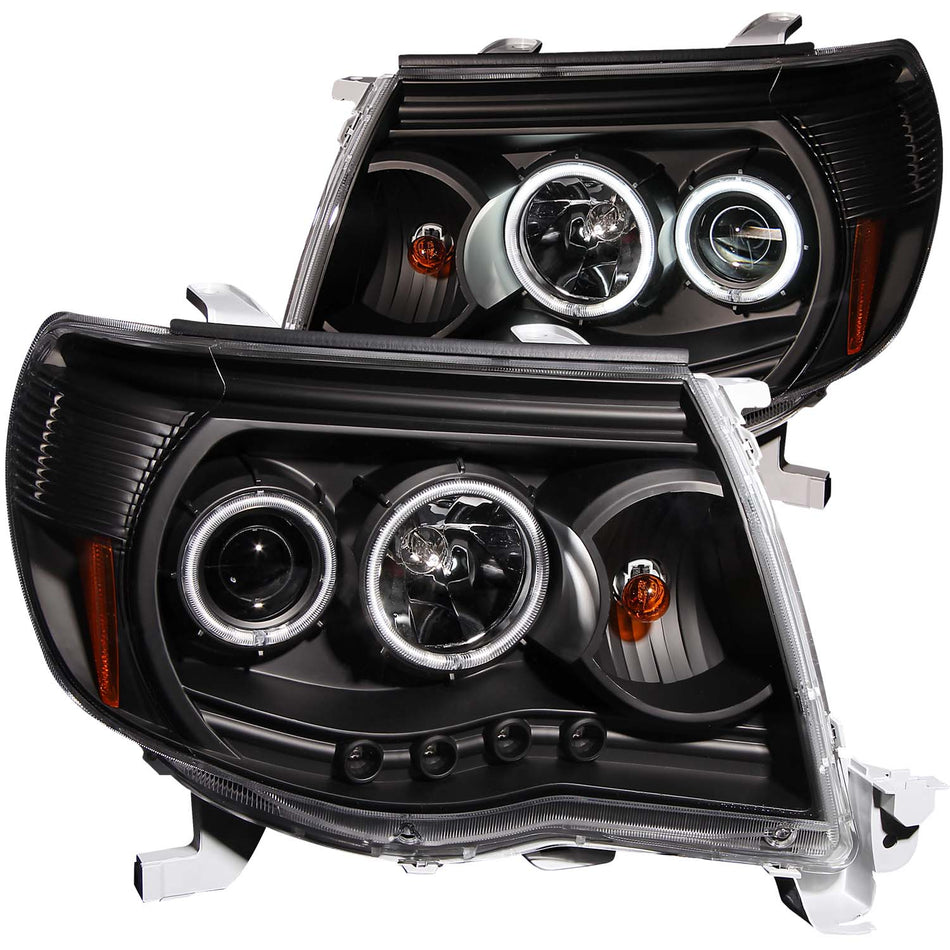 Projector Headlight Set w/Halo For 2005-2011 Toyota Tacoma 121282