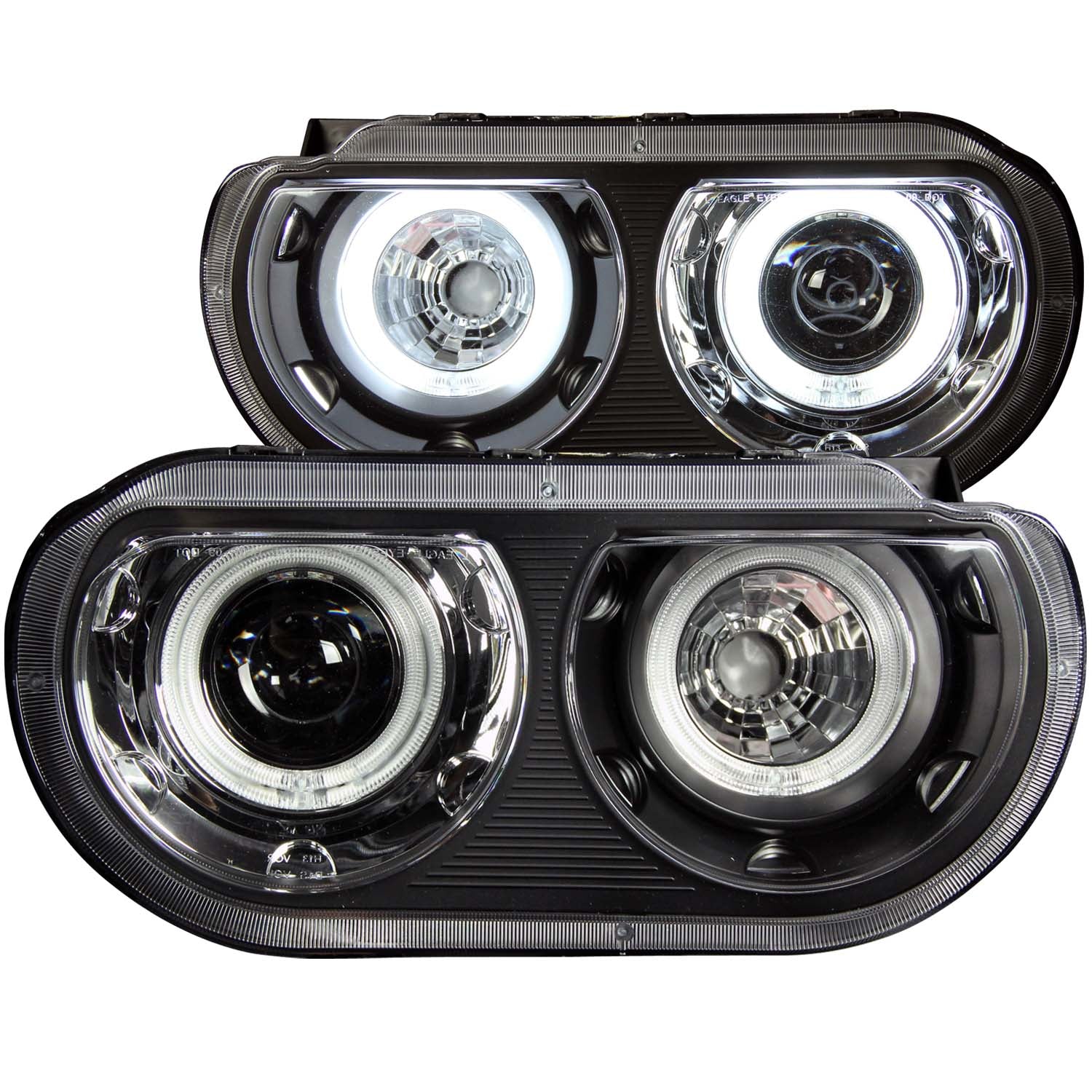 Projector Headlight Set w/Halo For 2008-2014 Dodge Challenger 121308