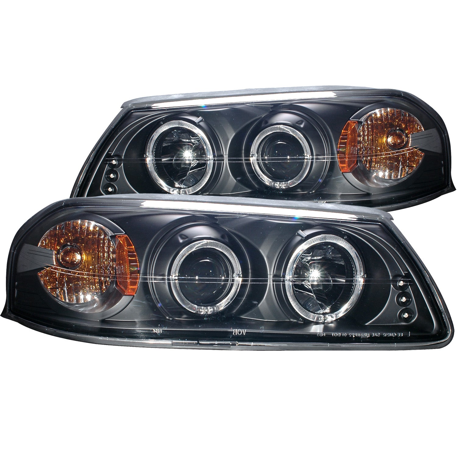 Projector Headlight Set w/Halo For 2000-2005 Chevrolet Impala 121339