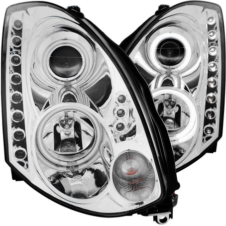 Projector Headlight Set w/Halo For 2003-2005 INFINITI G35 121364