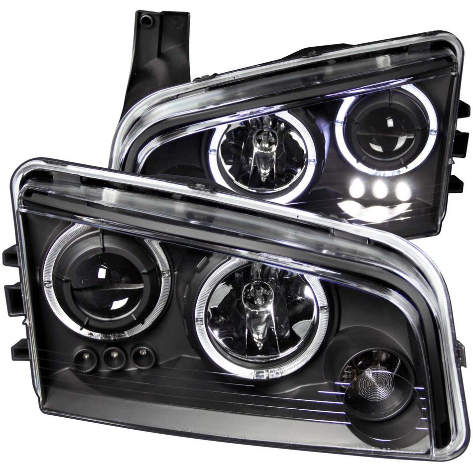 Projector Headlight Set w/Halo For 2006-2010 Dodge Charger 121381