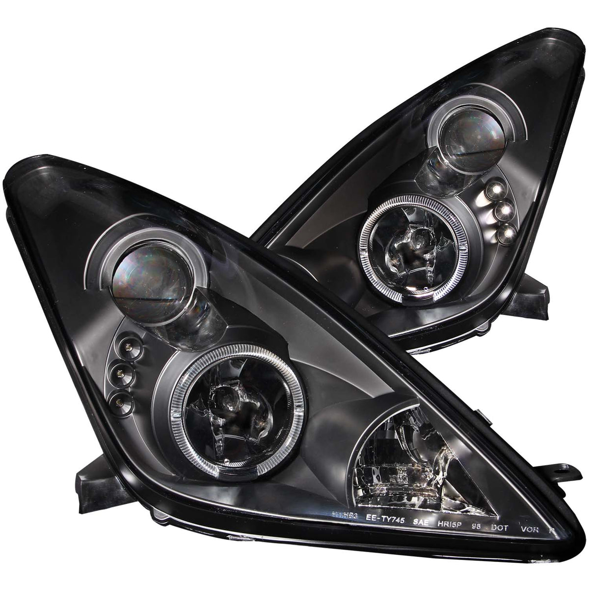 Projector Headlight Set w/Halo For 2000-2005 Toyota Celica 121387