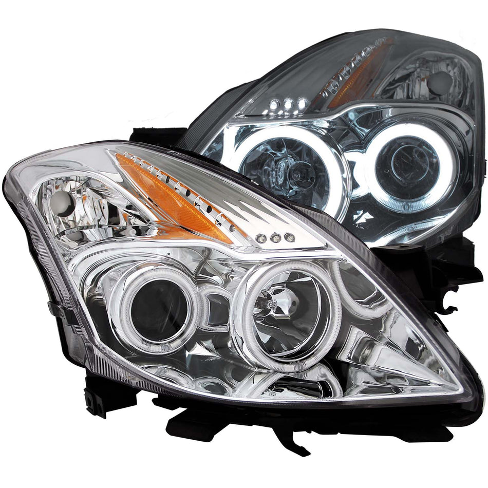 Projector Headlight Set w/Halo For 2008-2010 Nissan Altima 121396