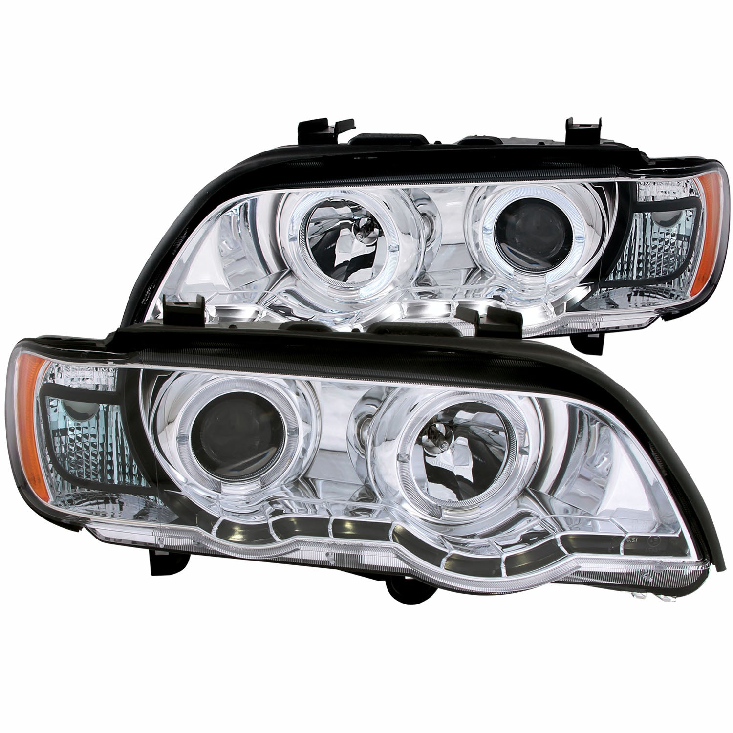 Projector Headlight Set w/Halo For 2000-2003 BMW X5 121397