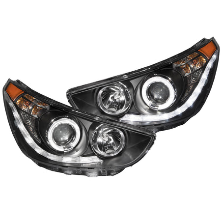 Projector Headlight Set w/Halo For 2012-2013 Hyundai Accent 121476