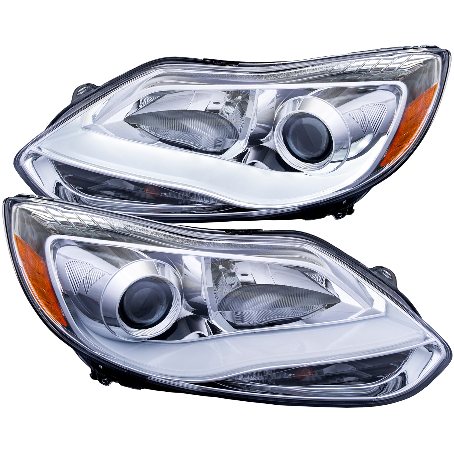 Projector Headlight Set For 2012-2015 Ford Focus 121491