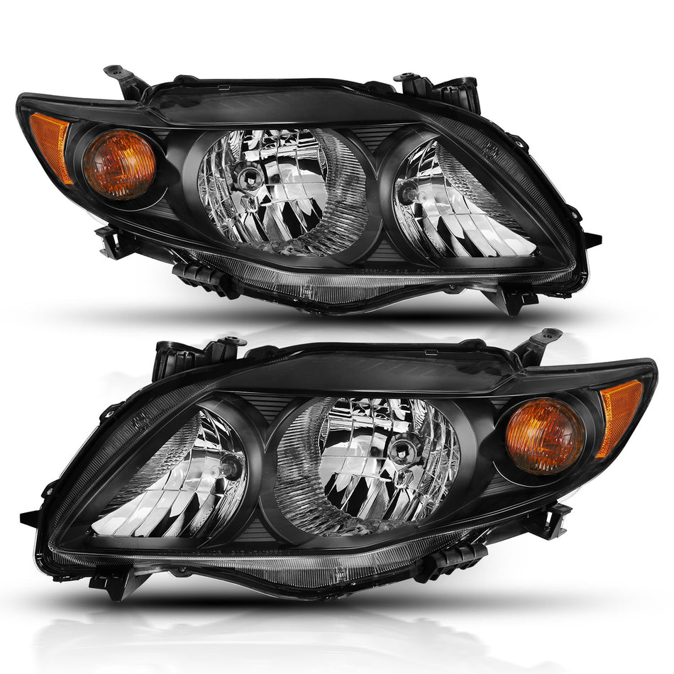 Crystal Headlights For 2009-2010 Toyota Corolla 121541