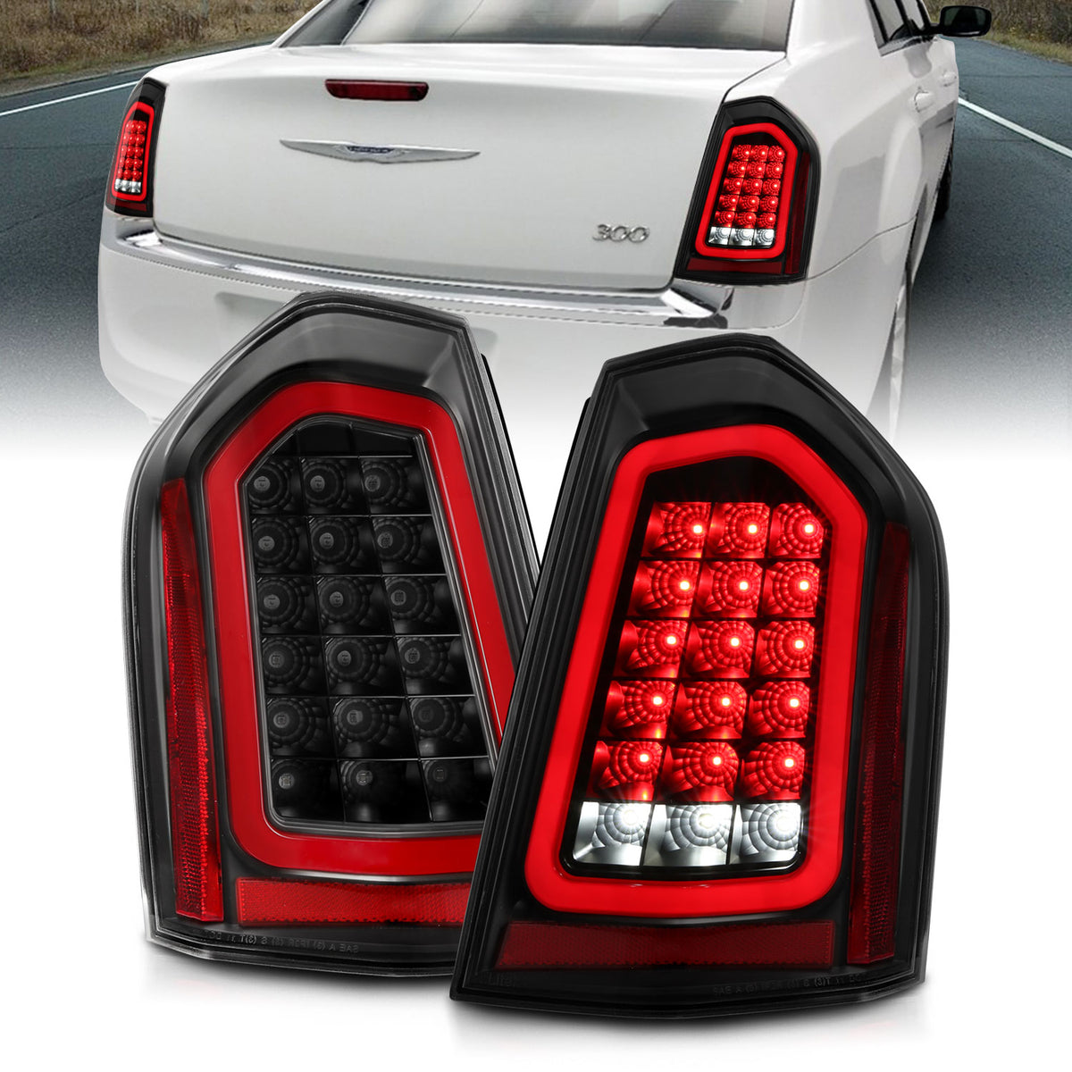 ANZO USA Led Taillights For 2011-2014 Chrysler 300 321343