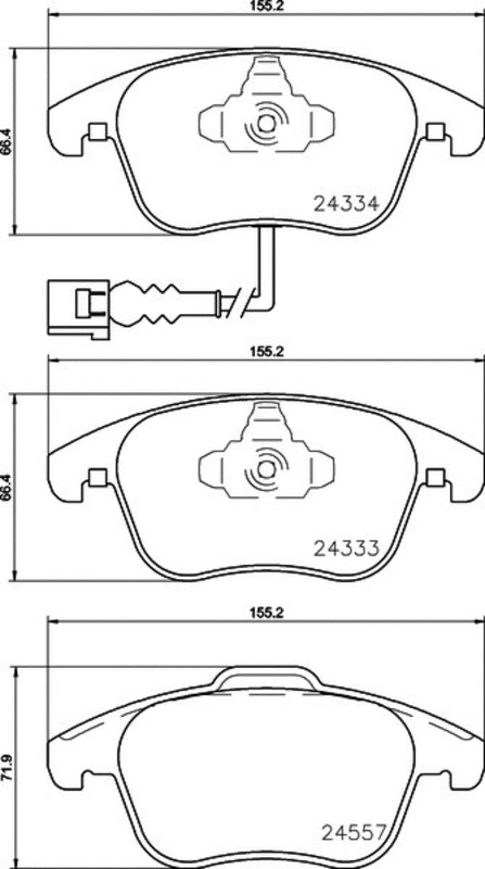 HELLA Brakes DISC BRAKE PAD SET - 355020321