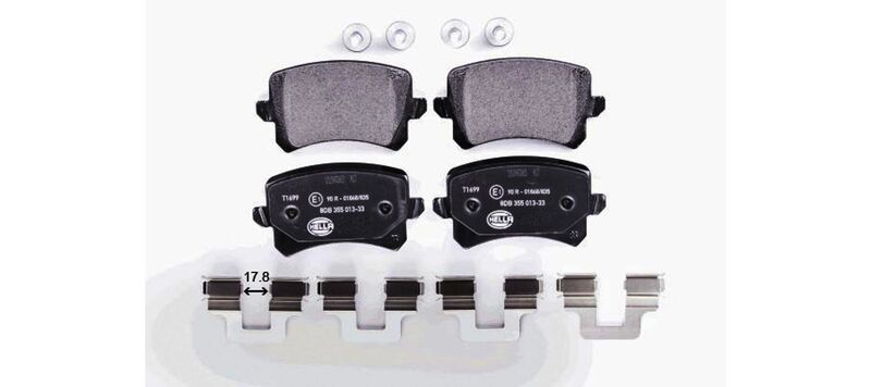 HELLA Brakes DISC BRAKE PAD SET - 355025331