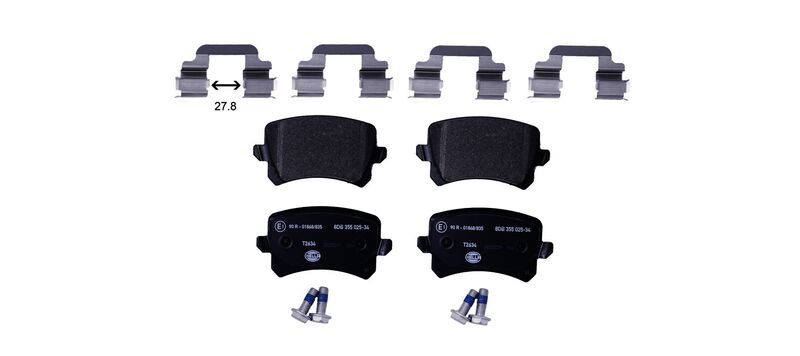 HELLA Brakes DISC BRAKE PAD SET - 355025341
