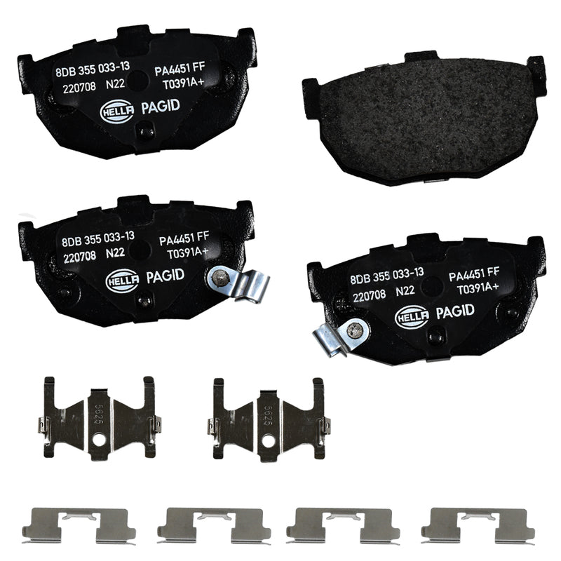 HELLA Brakes Ceramic & Semi-Metallic DISC BRAKE PAD SET - 355033131