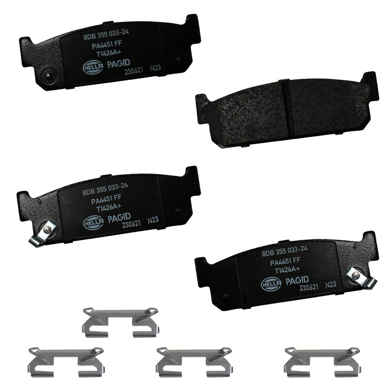 HELLA Brakes Ceramic & Semi-Metallic DISC BRAKE PAD SET - 355033241