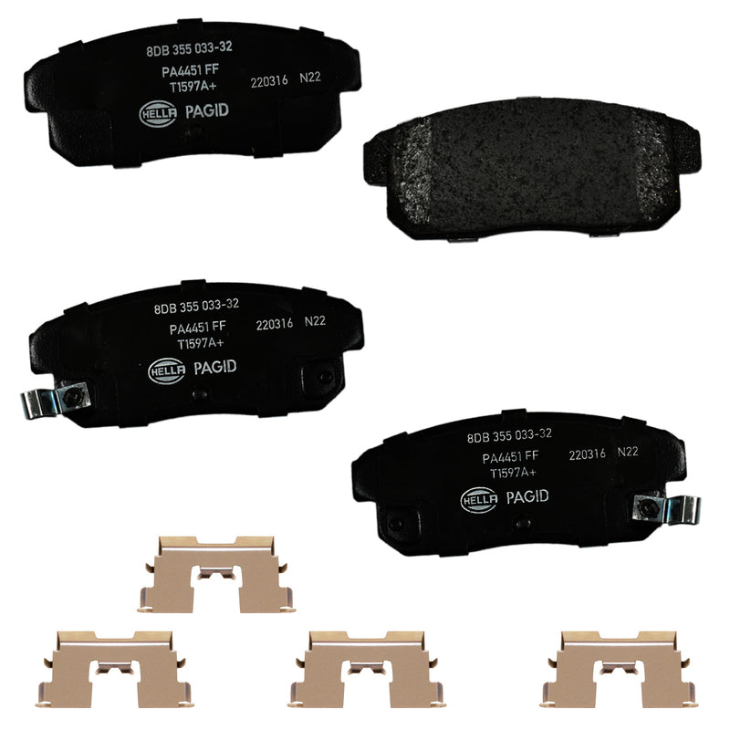 HELLA Brakes Ceramic & Semi-Metallic DISC BRAKE PAD SET - 355033321